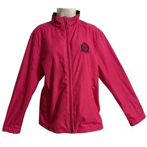 Ralph Lauren Active Windbreaker Jacket XL Pink Lightweight Nylon Coat